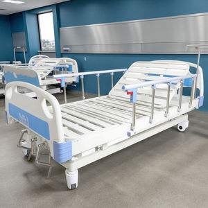 Cama de cuidado de Enfermería Médica ICU de dos funciones Cama de paciente de hospital manual de <span class=keywords><strong>2</strong></span> manivelas para muebles de clínica y hospital - Product Image 5
