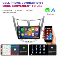 Oferta de Fábrica Marco para Reproductor Multimedia de Coche Android 13 de 9 y 10 Pulgadas para Hyundai Solaris Accent I25 con Carplay Inalámbrico