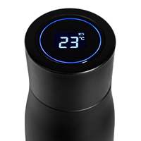 Bouteille d'eau autonettoyante à lumière UV intelligente avec rappel pour boire, 500 ml, affichage numérique de la température LED, acier inoxydable 316