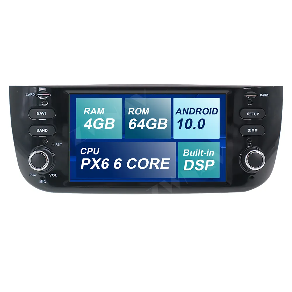 ZWNAV Android DVD Stereo multimedya Fiat Punto 2009 için 2010 2011 2012 2013 2014 2015 araba radyo GPS Navi ses çalar kafa ünitesi