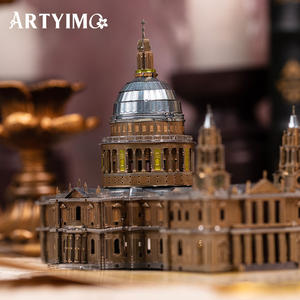 ARTYIMO Cathédrale de Saint-<span class=keywords><strong>Paul</strong></span>, Puzzle 3D en métal, Modèle architectural, Kit d'assemblage de blocs de construction, Journée de <span class=keywords><strong>la</strong></span> Terre, Noël, Vente en gros - Product Image 4