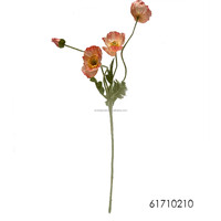 RTS Promotionnel Rose Corail 60 cm Fleur Artificielle Réaliste à Tige Unique Coquelicot en Soie Papaver Rhoeas pour la Maison, Mariages, Remises de Diplômes, Halloween