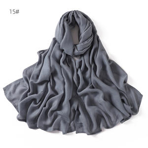 Hiyab Modal Premium de Alta Calidad 70*175CM Ligero, con Efecto Arrugado, Color Liso, Casual, Pañuelo para la Cabeza, Chal, Venta al por Mayor, Tradicional para Mujer - Product Image 6