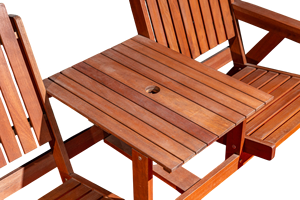 Banco de jardín de madera maciza moderno personalizado impermeable para uso en exteriores en Patio Park Hotel o Villa de TACASA - Product Image 5