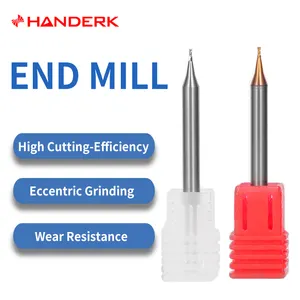 HANDERK Cnc Ferramenta De Corte Afiação Máquina 0.1-0.9mm Micro Carbide End Mill Pequeno Diâmetro Fresa