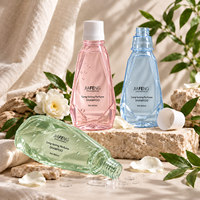 Bouteille PET vide personnalisée avec logo et design spécial pour emballage cosmétique de soins de la peau, pour bain de bouche, eau à rincer et shampoing