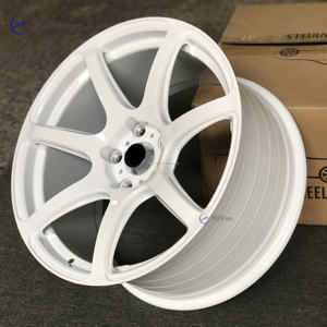 <span class=keywords><strong>Prix</strong></span> usine <span class=keywords><strong>17</strong></span> <span class=keywords><strong>pouces</strong></span> T7R roues moulées blanches performance légère jantes en alliage de course roues de voiture de tourisme pneus - Product Image 1