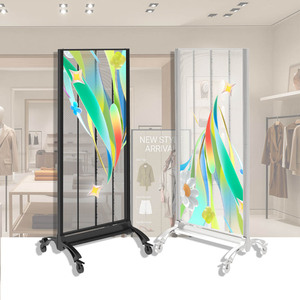 Thương mại di chuyển trong suốt Màn hình hiển thị LED Poster kỹ thuật số biển với 4 gam Wifi USB cho trung tâm mua sắm kính cửa sổ hiển thị - Product Image 1