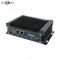 Ordinateur industriel sans ventilateur EGLOBAL, Intel Core i5-8257U, 2*DDR4, SSD MSATA, Win10, 2*HD, 8*USB, 2*RJ45 Giga LAN, Mini ordinateur portable Linux