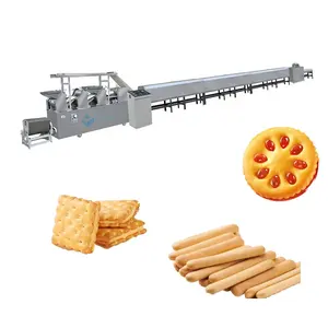Industrial Cookies Sesame Crackers Making Sandwich Biscuit Production Line Automatic