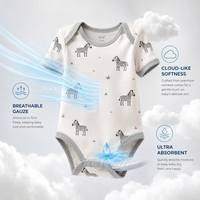Body para Bebé con Estampado de Zebra, Precio de Fábrica, Certificado OEKO-TEX y CPC, Mono para Recién Nacido, Venta al Por Mayor, OEM ODM