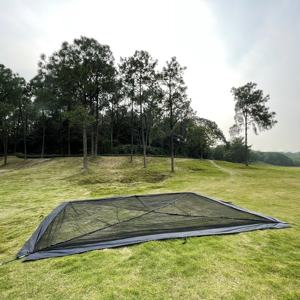 Premium al aire libre doble tamaño plegable estanque red cúpula poliéster tienda cremallera malla de nailon cubierta de jardín puerta tienda repeler Mosquitos - Product Image 2