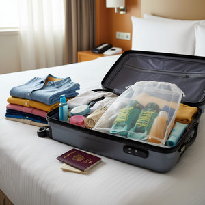 Bolsas para Zapatos de Viaje DB, 10x14, Transparentes, con Cordón, Duraderas, para Organización y Almacenamiento, Material PP - Product Image 2