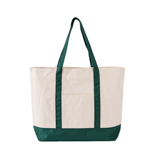 Sac fourre-tout en toile de coton <span class=keywords><strong>avec</strong></span> poignée supérieure et <span class=keywords><strong>poche</strong></span> <span class=keywords><strong>extérieure</strong></span>, idéal pour le shopping – Vente en gros directe usine - Product Image 3