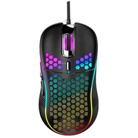Souris de jeu filaire USB LED légère la plus vendue avec design en nid d'abeille 7200 dpi ergonomique 6D pour droitier