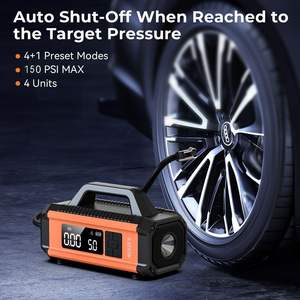 Arrancador de Coches S ZEVZO 32000mAh 3500A Pico para Camiones y Motocicletas con Compresor de Aire y Luz LED Naranja Negro - Product Image 4