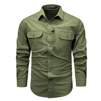 Chemise à séchage rapide pour hommes Chemise tactique à manches longues respirante et extensible pour la randonnée, l'escalade et la chasse Chemise décontractée formelle