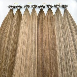 Rối miễn phí prebonded nhà máy Tóc Nano <span class=keywords><strong>tip</strong></span> thẳng phần mở rộng tóc người balayage Màu thấp moq - Product Image 3