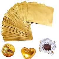 Feuilles d'aluminium alimentaire carrées dorées opaques, emballages pour bonbons, 4x4 pouces, accessoires pour bricolage, fête, mariage, anniversaire, Noël