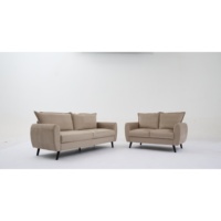 Canapé sectionnel inclinable avec tissu technique, design modulaire, massage et éclairage LED, télécommande, garantie de 2 ans