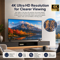 Televisor LED Inteligente para Ver Partidos de Fútbol, 55/75/85/98 Pulgadas, 4K HDR Ultra HD, con Altavoces Integrados, Modo de Juego, para el Hogar de Lujo