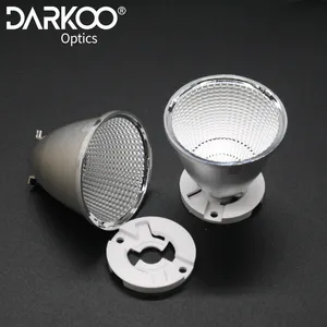 Lampu Optik COB 45MM Reflektor LED 12 24 36 Derajat Reflektor Aluminium Downlight SMD