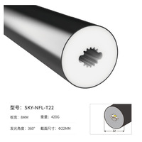 Tube en silicone LED, diffuseur néon flexible, tube en silicone néon noir, rond de 22 mm, tube en silicone PCB de 8 mm, néon pour bande LED flexible