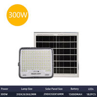 Projecteur solaire avec télécommande, lampe de sécurité LED extérieure étanche IP65, capteur crépusculaire, 300W 400W