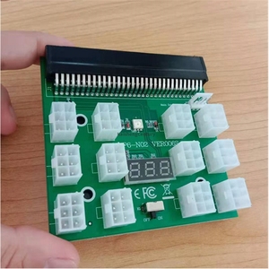 12 Port 6Pin <b>12V</b> <b>Power</b> <b>Supply</b> Server Adapter Breakout Board For HP 1200W 750W PSU GPU ATX64P6-N02 New Version - Product Image 1
