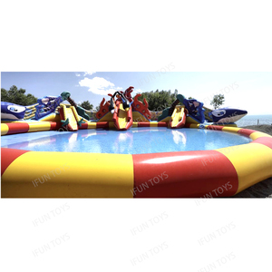 Jeu <span class=keywords><strong>de</strong></span> parc aquatique gonflable terrestre mobile drôle pour adultes en plein air grand parc aquatique au sol toboggan aquatique gonflable avec grande <span class=keywords><strong>piscine</strong></span> - Product Image 1