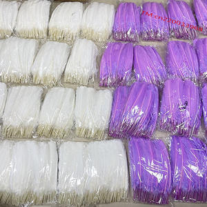 Оптовая продажа, фиолетовые белые синие оранжевые красные зеленые желтые смешанные цвета, декоративные перья из перьев из крыльев индейки для карнавала - Product Image 5