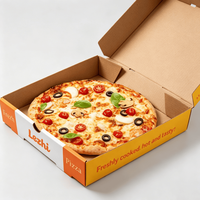 Muestras Gratis, Cajas de Cartón Corrugado para Pizza de 12 Pulgadas, Cajas Rígidas de Kraft, Impresión Personalizable, Caja para Pizza de Diferentes Tamaños para Alimentos