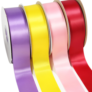 Bán Buôn Chất Lượng Cao 100% Polyester Satin Ribbon Đôi Mặt 3.8Cm 1.5 Inch 2 Inch Màu Sắc Rắn Hoa Làm Satin Ruy Băng - Product Image 5