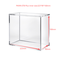 Boîte de présentation transparente en acrylique ETB Plus avec couvercle magnétique, résistante aux UV, pour Elite Trainer Box
