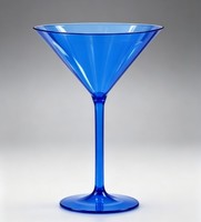 Verre à martini classique en plastique incassable réutilisable de 10 oz avec pied, compatible lave-vaisselle, idéal pour les soirées vin