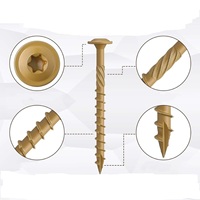Tornillos para Terraza Resistentes a la Corrosión con Cabeza Torx/Estrella # 10X3 # Tornillos para Madera Estructural de 9x2 1/2 Pulgadas para Exteriores, Tornillos para Estructuras de Madera para Terrazas