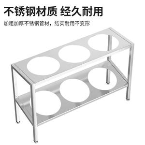 Estante cilíndrico redondo de doble capa de acero inoxidable para condimentos con 6, 8 o 10 compartimentos para uso en restaurantes tipo buffet. - Product Image 2