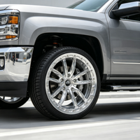 Jantes forgées Y-Spoke en aluminium 6061 T6 usiné, finition argentée, 17, 18, 20 pouces, 6x139.7, 5x127, avec beadlock simulé et véritable pour Wrangler, Silverado, Tank300