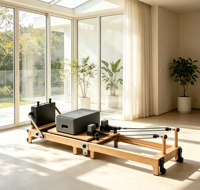 Équipement professionnel de studio de Pilates commercial, lit en bois d'érable durable et portable pour la gym, le yoga et la musculation
