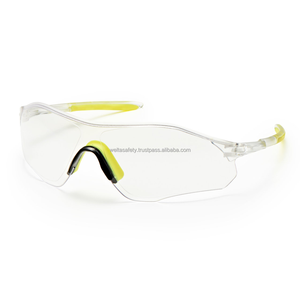 WELTA Factory Industrial Anti-Impact Scratch Anti-Fog UV400 Frameless <b>Lens</b> ANSI Z87.1 CE EN ISO 16321 Worker Safety Glasses - Product Image 1