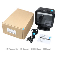 Escáner de Códigos de Barras USB CMOS YJFIRST, Lector de Códigos QR 2D, Plataforma de Escaneo Omnidireccional, Escáner de Escritorio con Ventana Grande