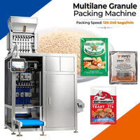 Machine d'emballage verticale automatique multi-voies pour sachets à scellage 4 côtés de levure instantanée en granulés et activateur de levure