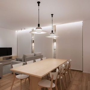 Lámpara OVNI italiana, restaurante nórdico, mesa de comedor redonda, luz colgante, Mostrador de Isla de estudio, Mostrador de <span class=keywords><strong>Bar</strong></span> minimalista, lámpara de diseño - Product Image 3