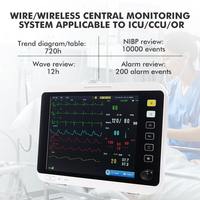 Moniteur portable multiparamètres rechargeable à écran tactile pour signes vitaux, ECG, fréquence cardiaque, patient, animal, hôpital, vétérinaire
