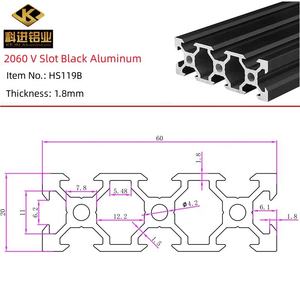 Fabricants chinois d'extrusion d'imprimante 3d en aluminium à fente en V série 20 2020 <span class=keywords><strong>2040</strong></span> 2060 2080 4040 4080 profilé en aluminium noir - Product Image 4
