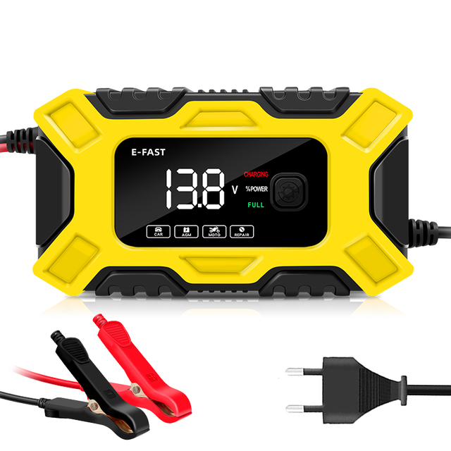12V 6A Car Battery Charger for Motorcycle Boat Marine SLA GEL AGM Batteries 12V 6A Lead Acid Battery Charger Maintainer