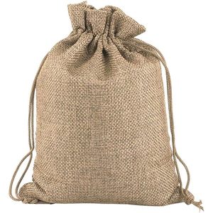 2025 grands sacs à cordon en toile de jute personnalisés 8x12 pouces Logo imprimé stockage et emballage cadeau sacs de faveur de fête-50 pièces - Product Image 1
