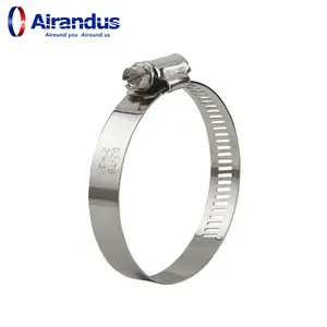 Conduit d'air rond en acier inoxydable OEM personnalisé, collier de serrage de type américain/allemand réglable, collier de serrage à ressort