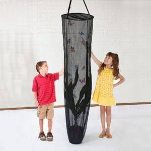 Offre Spéciale noir net papillon cage suspendue jardinage suspendus vert plantes cage d'élevage de papillons de enfants suspendus cages