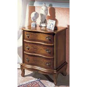 Comò intarariato Comfort con radico e filetto 3 cassetti e piedi di cipolla - Product Image 1